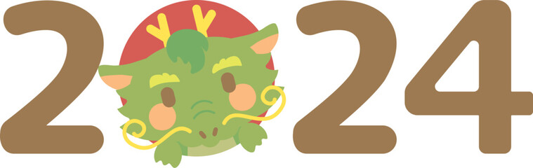 辰の年賀状素材2024