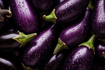 Texture of eggplant. Fresh eggplants background