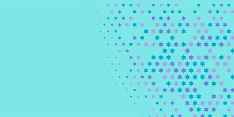 Stars wide banner Two Color Abstract Illustration background beautiful wallpaper of colorful multi sizes stars