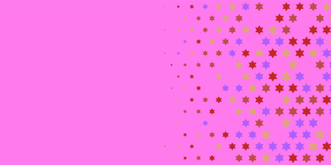 Stars wide banner Two Color Abstract Illustration background beautiful wallpaper of colorful multi sizes stars