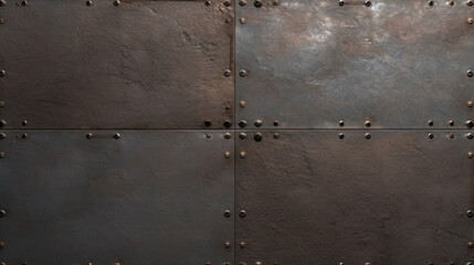 Wall made of old steel plates