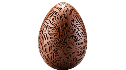 Chocolate Easter eggs isolated on white background
