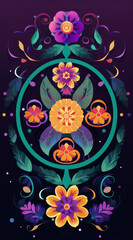 colorful mandala lotus illustration design