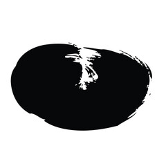 Hand Drawn Horizontal Oval line Bold Stroke Shape Abstract rounded shape