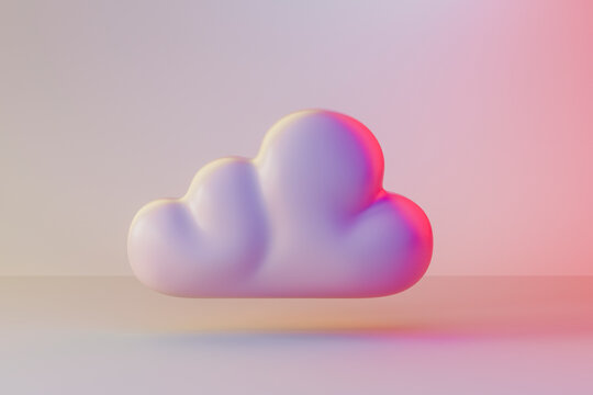 3D render of simple cloud