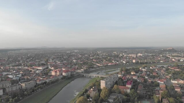 cities of ukraine, nature of ukraine, carpathian mountains, drone video filming ukraine, cities mukachevo