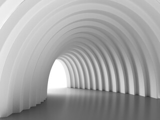 渦巻き状のトンネルの3Dイラスト