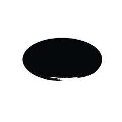 Grunge Horizontal Oval Shape Filled Abstract rounded shape