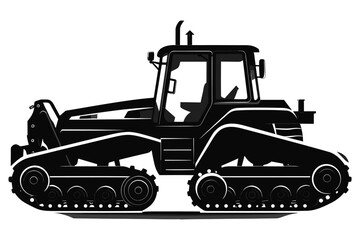 Silhouette of Construction equipment