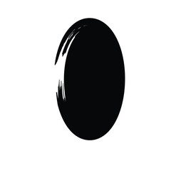 Grunge Vertical Oval Shape Filled Abstract rounded shape