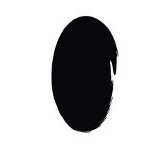 Grunge Vertical Oval Shape Filled Abstract rounded shape