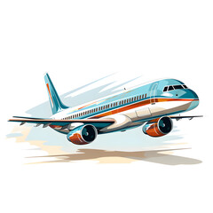 airplane isolated on white background