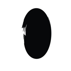 Grunge Vertical Oval Shape Filled Abstract rounded shape