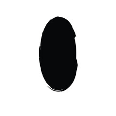 Grunge Vertical Oval Shape Filled Abstract rounded shape