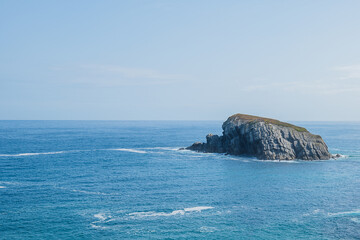 Castro island seen from the beach of arnia