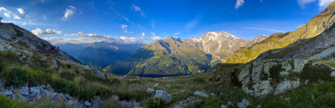 Italy,Piedmont, Panoramic view from Monte Moro
