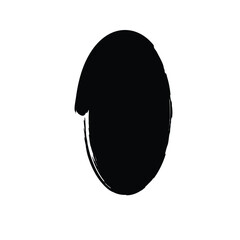 Grunge Vertical Oval Shape Filled Abstract rounded shape