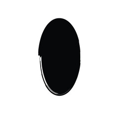 Grunge Vertical Oval Shape Filled Abstract rounded shape
