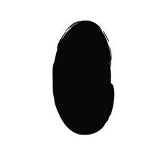 Grunge Vertical Oval Shape Filled Abstract rounded shape