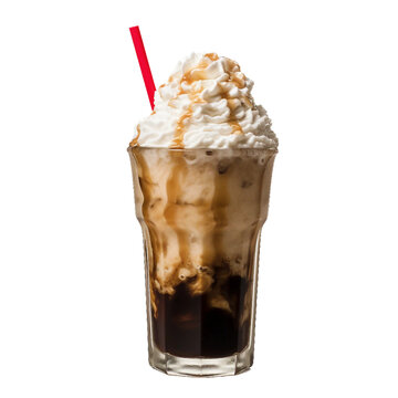 Root Beer Float, transparent background, isolated image, generative AI
