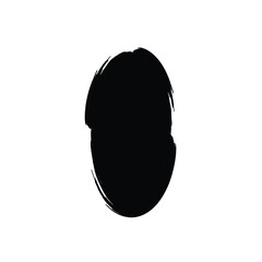 Grunge Vertical Oval Shape Filled Abstract rounded shape