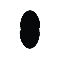 Grunge Vertical Oval Shape Filled Abstract rounded shape