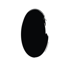 Grunge Vertical Oval Shape Filled Abstract rounded shape
