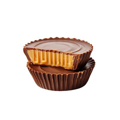 Peanut Butter Cup, transparent background, isolated image, generative AI
