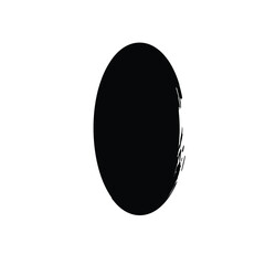 Grunge Vertical Oval Shape Filled Abstract rounded shape