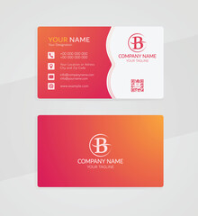 Professional Colorful business card template, modern elegant company card design