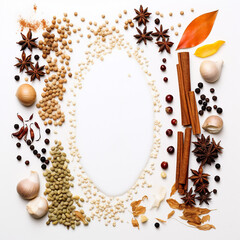 christmas background with spices