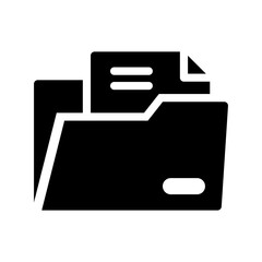 file and folder glyph icon illustration vector graphic. Simple element illustration vector graphic, suitable for app, websites, and presentations isolated on white background