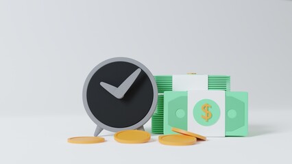 3d visualization of watches and coins