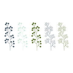 Abstract Seaweed Shape Aesthetic Element Vector Illustration