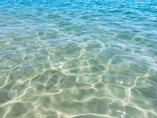 Transparent sea water, crystal sea water, natural azure sea water background
