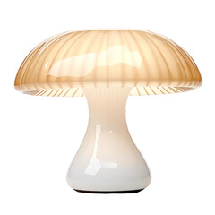 Lamp shaped like a mushroom, transparent background, isolated image, generative AI
