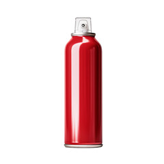 Fototapeta premium Red aerosol can isolated transparent, Generative AI