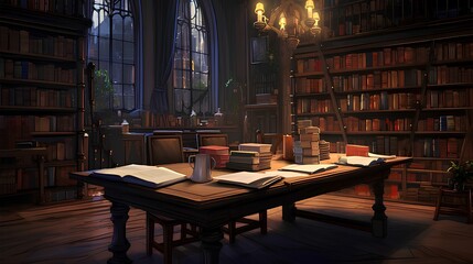 a library with luxury facilities