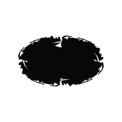 Grunge Horizontal Oval Shape Filled Abstract rounded shape