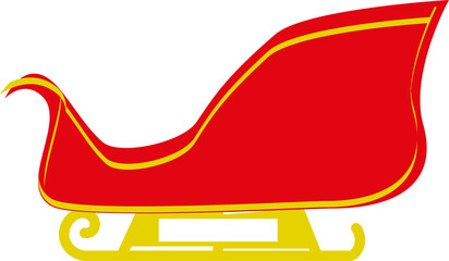 Santa transport sleigh icon