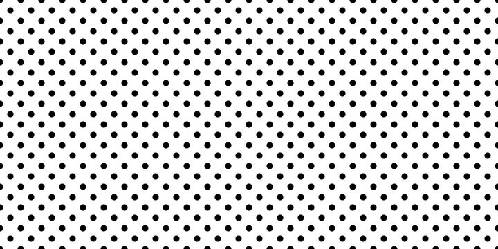 Simple Black And White Polka Dots Seamless Texture Pattern Vector Background
