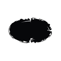 Grunge Horizontal Oval Shape Filled Abstract rounded shape
