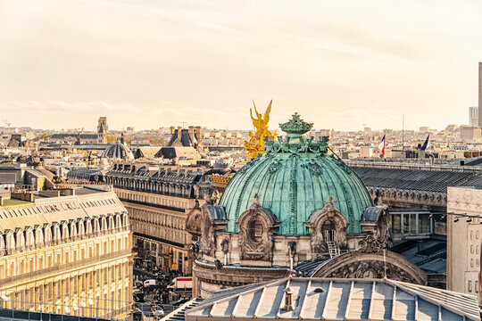 France, Ile-De-France, Paris, Dome of Palais Garnier opera house