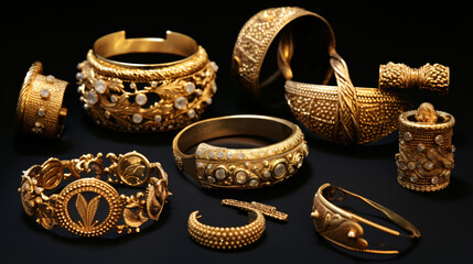 Golden  jewelry