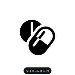 Medical pil icon, capsule icon high quality isolated white background
