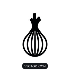 Onion icon outline high quality isolated white background