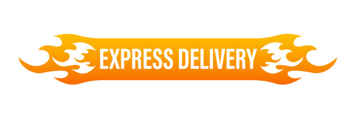 Express delivery icon for apps and website. Express delivery symbols. Delivery quick move. Fast distribution service 24 7. Delivery concept. Flat design. Vector illustration