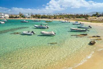 The beach at Agia Anna near Agia Prokopios on the island of Naxos Greece