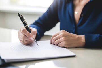 woman drawing up a will