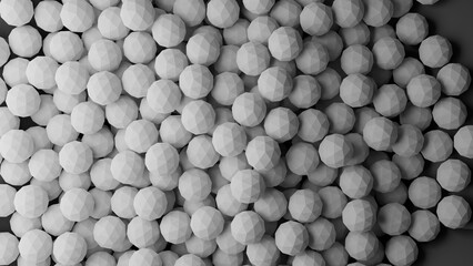 close up of 3d spheres made in blender